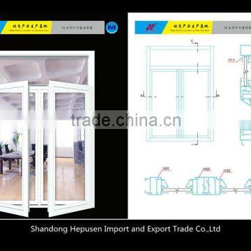 38 series aluminum extrusion profiles for casement window