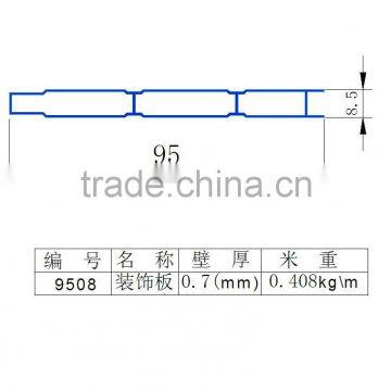 9508 alumium profiles 6063 T5 for decorative sheet