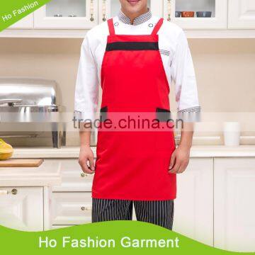 Wholesale durable fashion pattern professional white cotton fancy apron