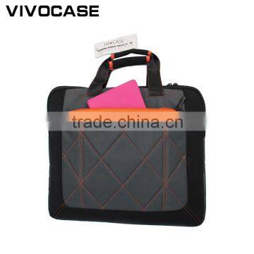 Hot selling in business new stylish colorful 15.6 inch jacquard material+neoprene laptop bag