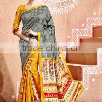 Latest Multi Color Bhagalpuri Sarees 2016