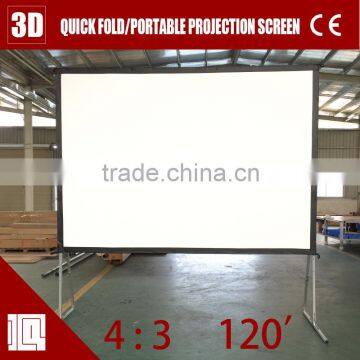 Outdoor portable Fast foldable projector screen 16:9 silver screen