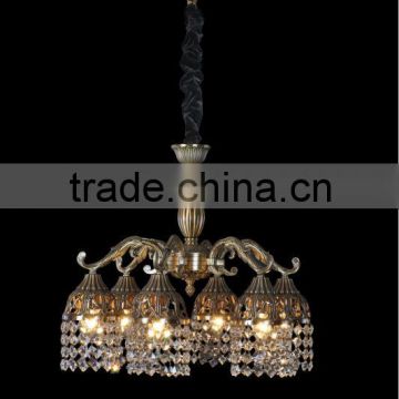 European style good quality Led Hanging Chandelier Glass lighting