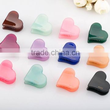 Solid color resin hair claw clip brand hair ornament cute heart shape hair claw