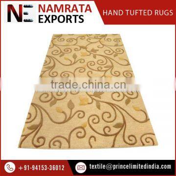 Floral Design 100% Wool Cut Pile Hand Tufted Carpet