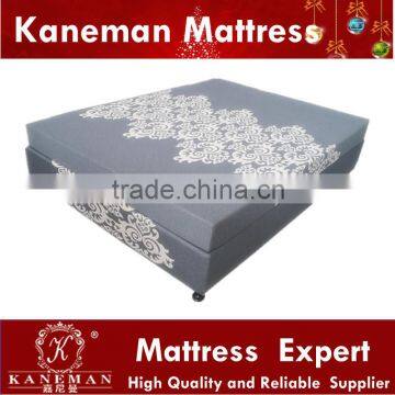 Star hotel high end wood bed foundation and memory foam mattress