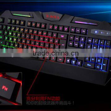 Latest Neon Light Transparent Plastic Gaming Computer Keyboard photo-3
