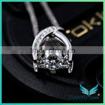 perfect luxury quality 0.20 carat g color vs1 round loose diamond synthetic moissanite necklaces