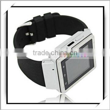 1.54" S6 Android4.0.4 MTK6577 Dual Core 1.0GHz 512MB and 4GB Bluetooth Smart Watch Phone White photo-2