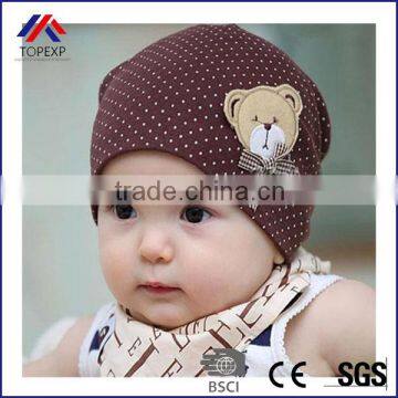 2016 Autumn Winter Casual Dot Beanie Bear Cartoon Costume Cute Baby Hats