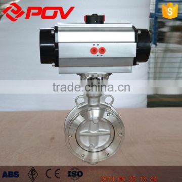 double acting steam pneumatic butterfly valve high performance