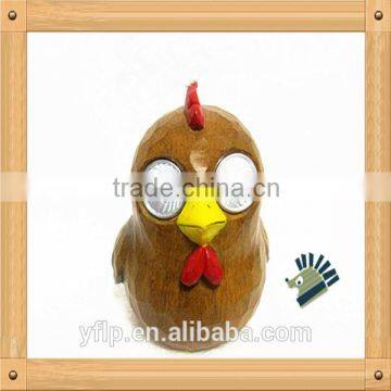 Resin Animal Little Rooster Figurine Led Light Craft for Home Decoration