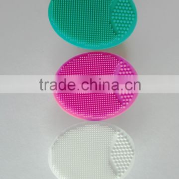 2016 Wholesale face brush- Colorful Silicone Oval Cleaning Pad Skin Care- facial brush