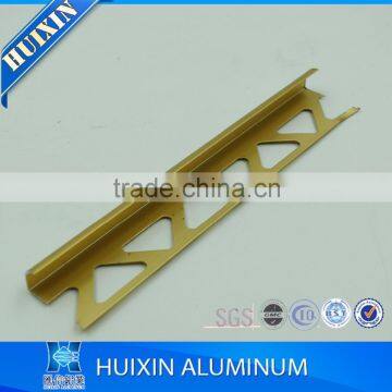 Golden aluminium wall tile protection trim ceramic metal tile trim