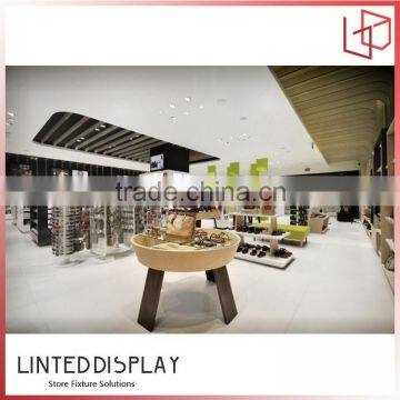 hot sale glasses wood optical shop interior design