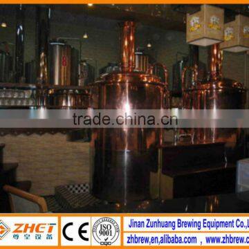 200L red copper micro beer brewing equipment CE