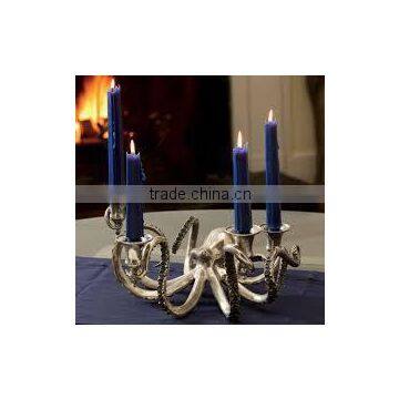 flower bowl wedding candelabra, Silver Finish Aluminum Candelabra , Hurricane Candelabras For Sale