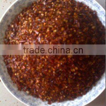 red dried hot chilli pepper flakes