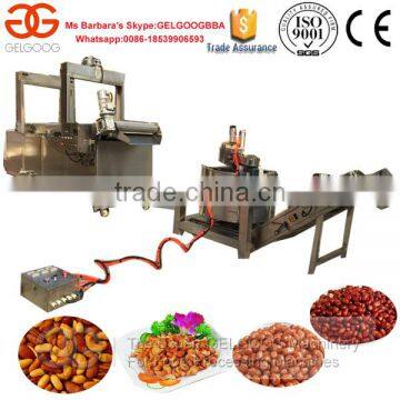 Continuous Stainless Steel Conveying Belt Groundnut Frying Machine