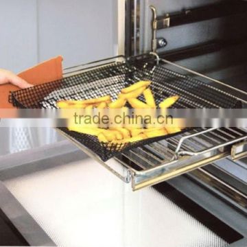 Non-stick reusable PTFE coated PFOA free food safety microwave oven mat grill mesh mesh mats