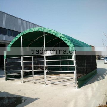 Heavy waterproof cover free standing livestock shelter