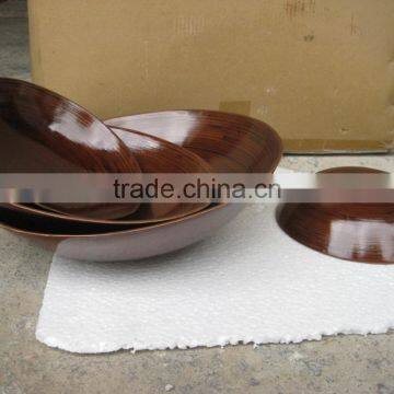 Set 4 items solid color bamboo bowl Vietnam