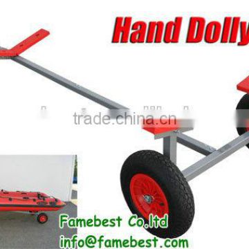 protable small boat trailer dolly cart on beach with 3.50-8 wheels