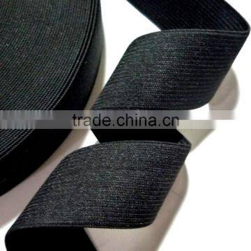 Black Heavy Duty Waistband Elastic Band Trim width Thickness webbing