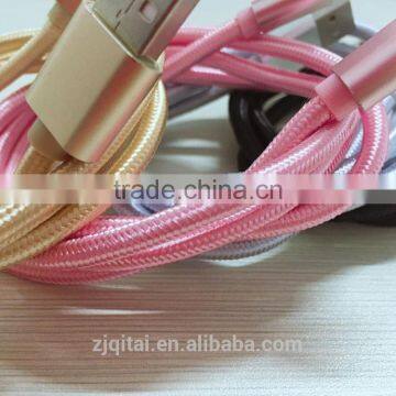 New Arrival Customized Wholesale Metal Braided Usb Cable 2 in 1 Mirco Usb Cable Multi-function Usb Charger Cable photo-2