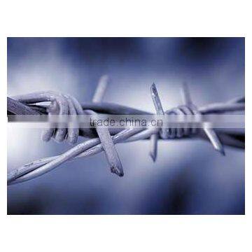 galvanized barbed wire/single strand four pints barbed wire/double strands barbed wire