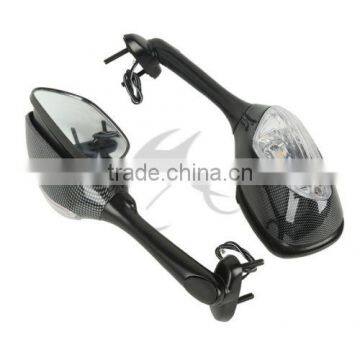 Led Carbon Fiber Side Rear View Mirrors Signal For Suzuki GSXR1000 2005-2015 photo-3