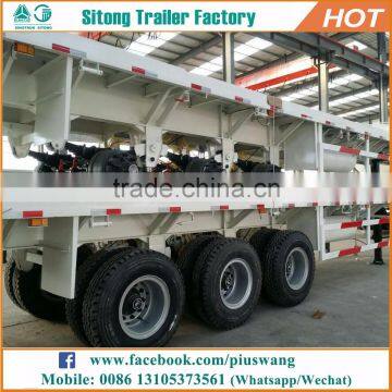 Cheap Price 3 Axles 20ft 40ft Flatbed Gooseneck Semi Trailer For Sale photo-5