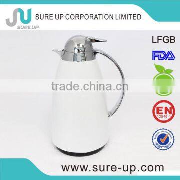 1L Elegant white body glass inner vacuum cooler thermos(JGUE-P)