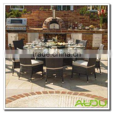 Rattan Baby LA 8 Chairs 1.8m Round Table Table Dining Set