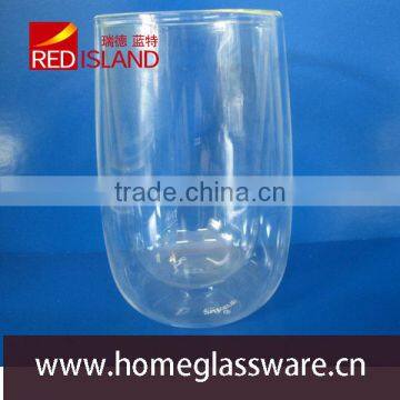 Double-wall borosilicate glass cup for wine/beer china supplier