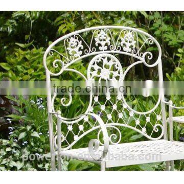 POWERLON Vintage 2 Seater Garden Bench Wrought Iron Outdoor Furniture photo-4