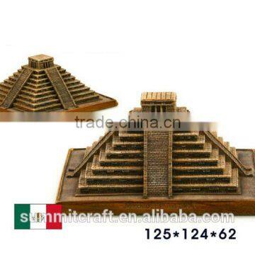 2016 mexico souvenirs resin Mexico and Pyramid building model