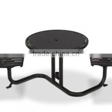 Modern Round Metal Coffee Table and 2 chairs