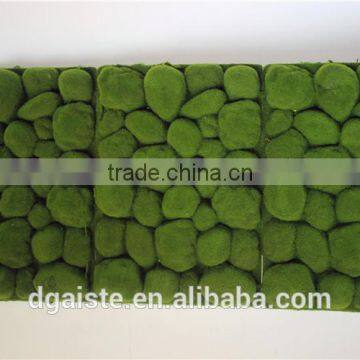 Indoor Decoration Flocking Moss Rock Shape Wall Moss Panel Backdrop photo-2