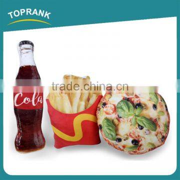 Toprank Promotion Gift Cotton Decorative Sofa Seat Cushion 3D Print Fries Coke Sofa Cushion Car Seat Cushion