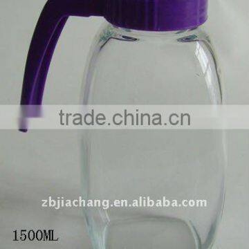 1500ml glass juice jar with plastic lid