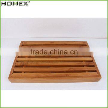 Bamboo bread slicer bread crumb catcher tray Homex BSCI/Factory