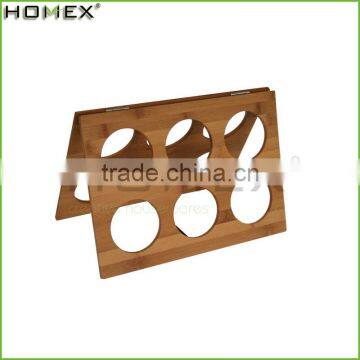 Eco-friendly Bamboo Wall Mouted Wine Rack /Wine Display Rack/Homex_BSCI photo-2