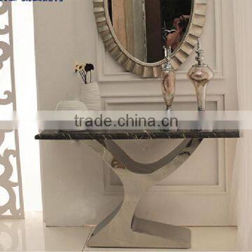 X01 Modern Hallway X Shape Mirrored Console Table photo-2