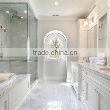 Cheapest floor decoration natural stone white floor marble tiles