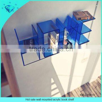 Hot sale wall mounted acrylic book shelf