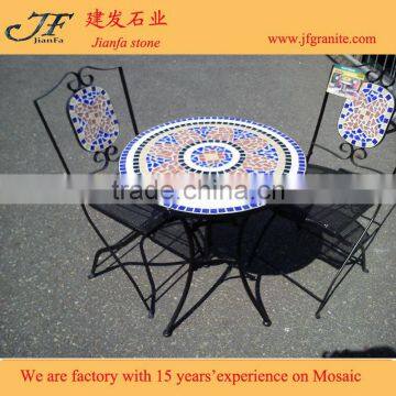 Outdoor Flod Furniture Ceramic Mosaic Garden Coffee Table Set Designs photo-6