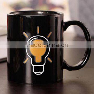 Eco-friendly 11oz Magic coffee Mug Light Bulb Mug, stoneware promotional gift cup