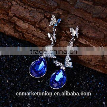 Hot New Design Crystal Jewelry Fashion Zinc Alloy Drop Earring