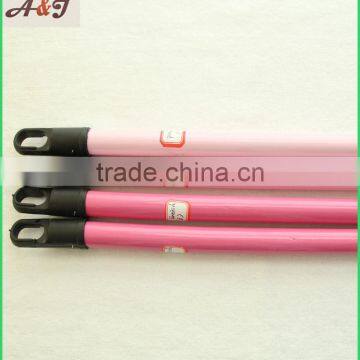 Colorful Varnished Wooden Broom Handle With 7.8cm Plastic Cap